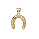 Gold Filled Horseshoe Dotted Charm | Medium
