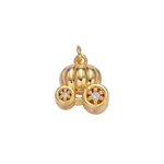 Gold Filled Pumpkin Carriage Charm | Medium