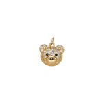 Gold Filled Teddy Bear Face Charm | Medium