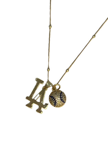 LA Baseball Necklace