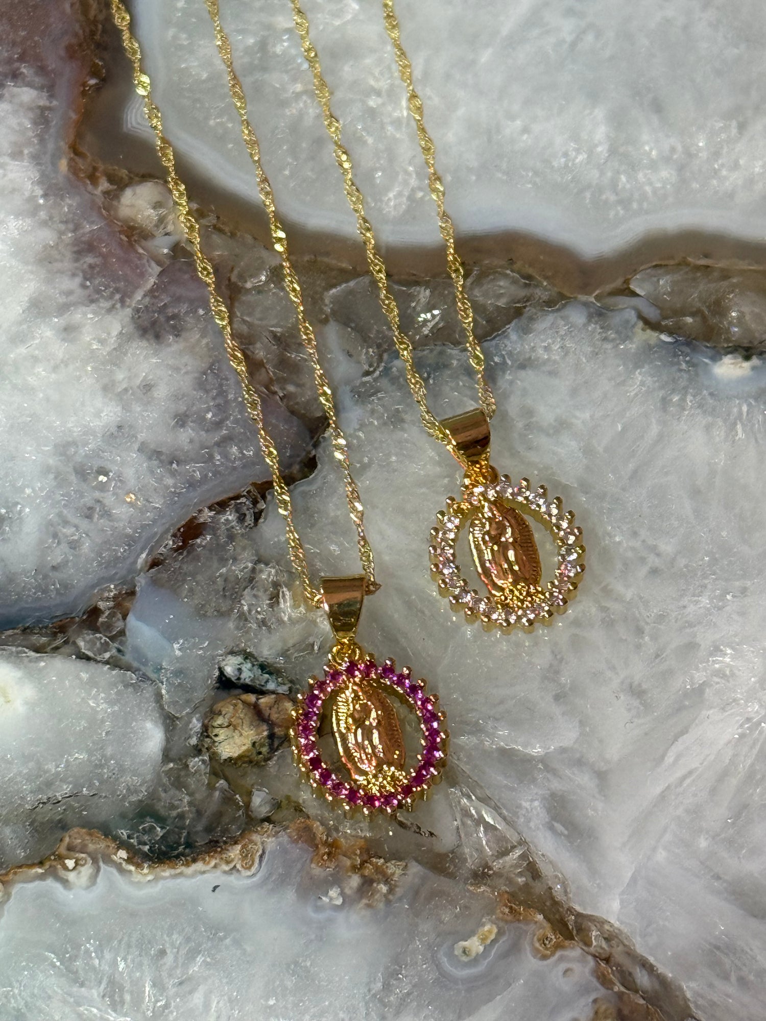 Mini Virgen CZ Necklace