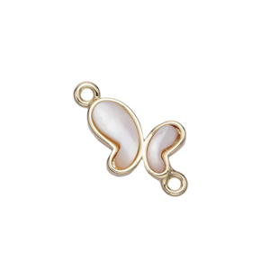 Pearl Butterfly Connector Charm