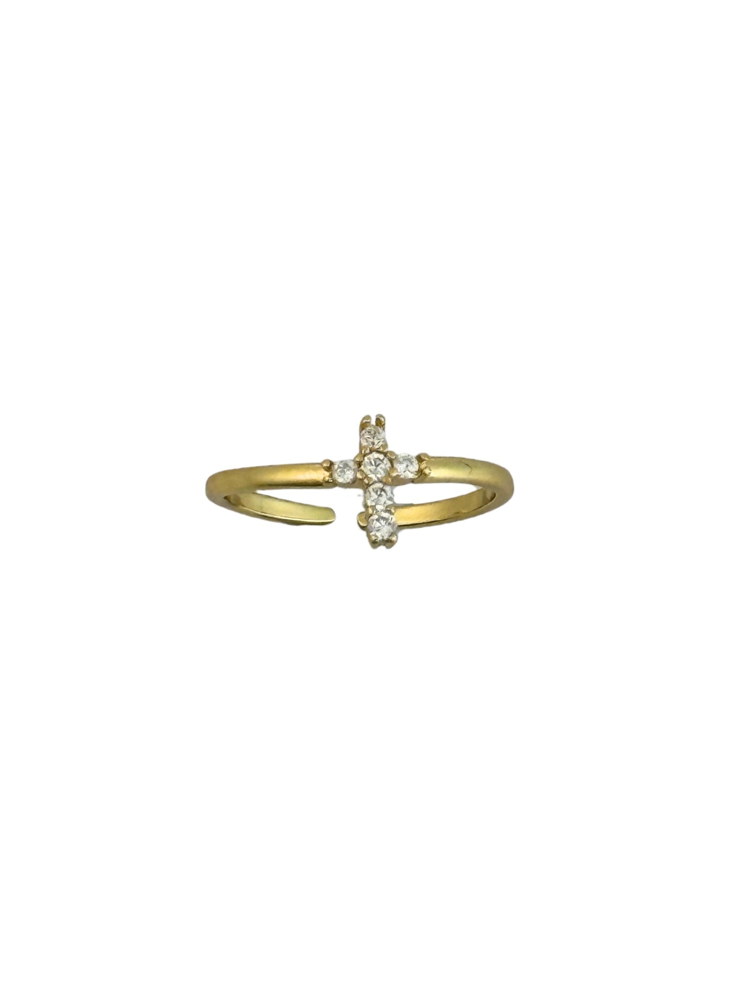 Mini Cross CZ Ring