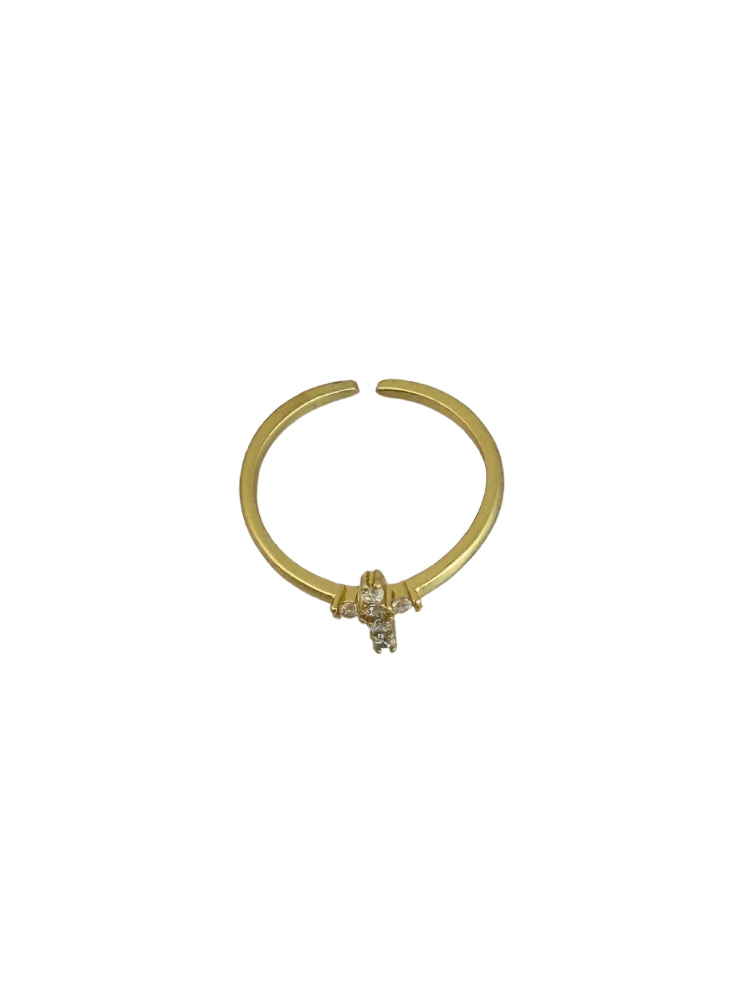 Mini Cross CZ Ring