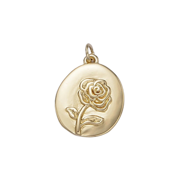 Rose Circle Charm