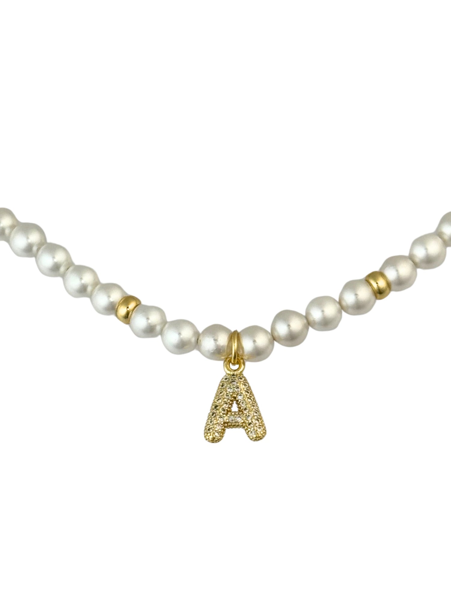 Pearl Initial Necklace