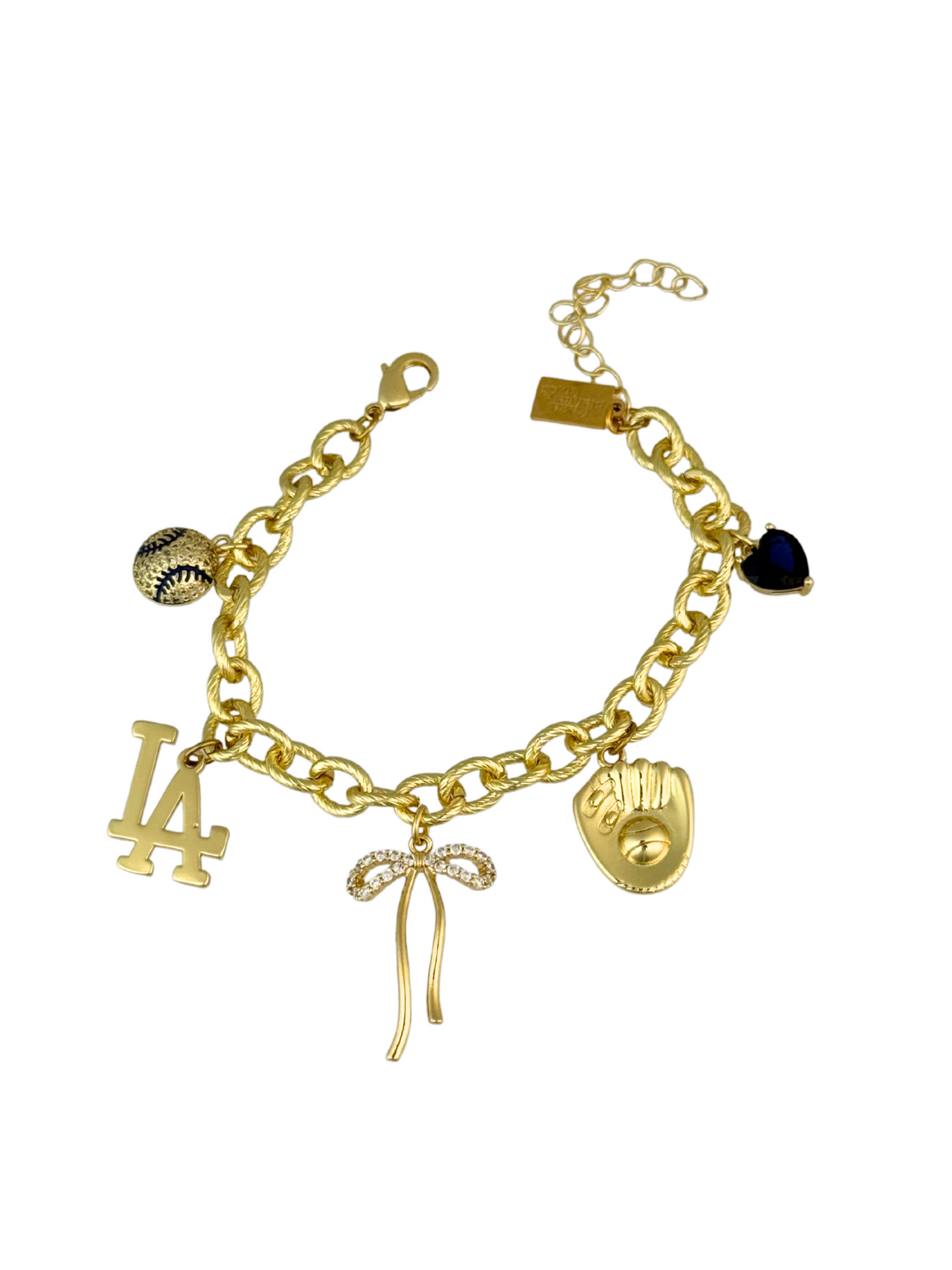 La Baseball Charm Bracelet