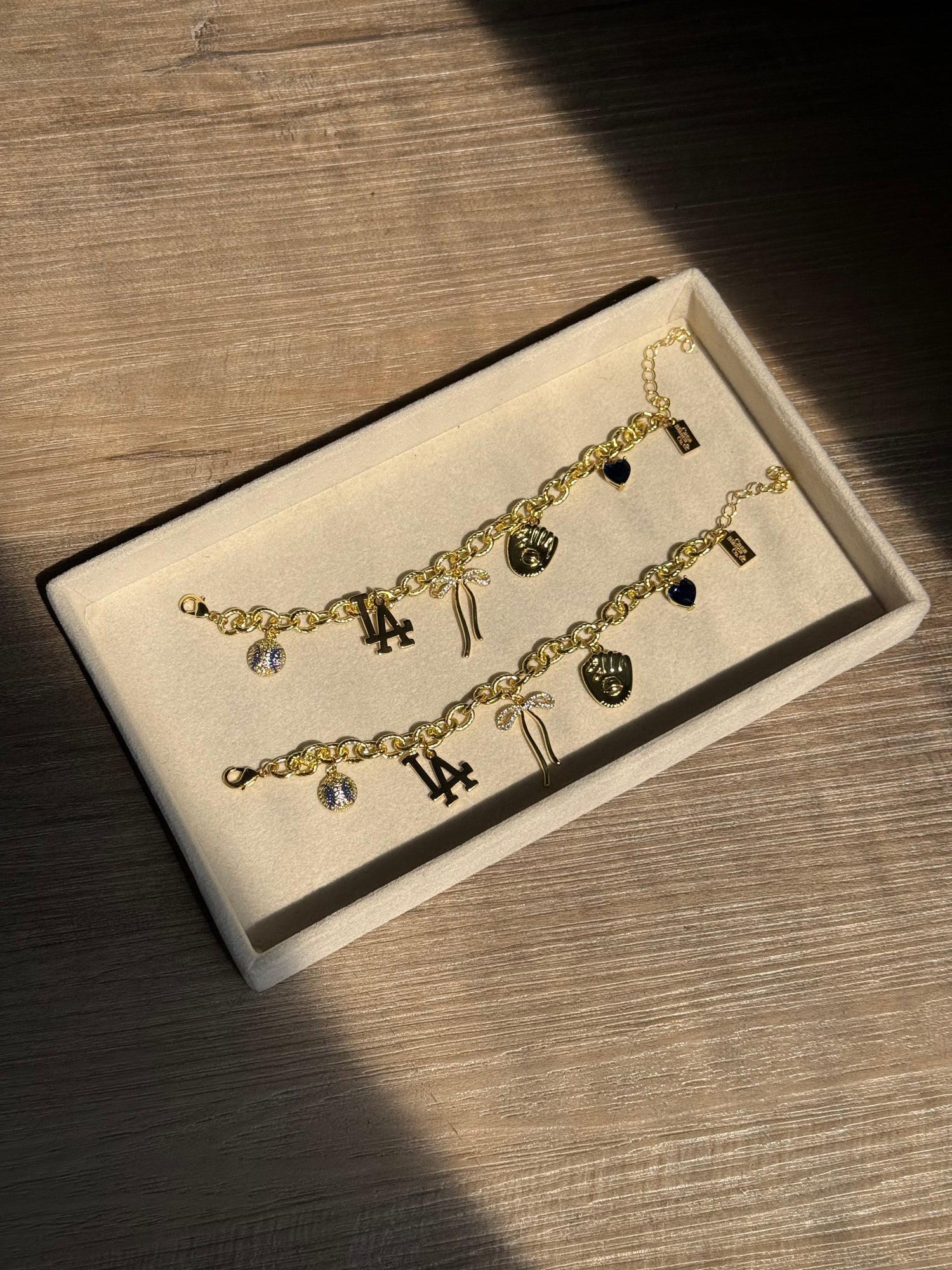La Baseball Charm Bracelet