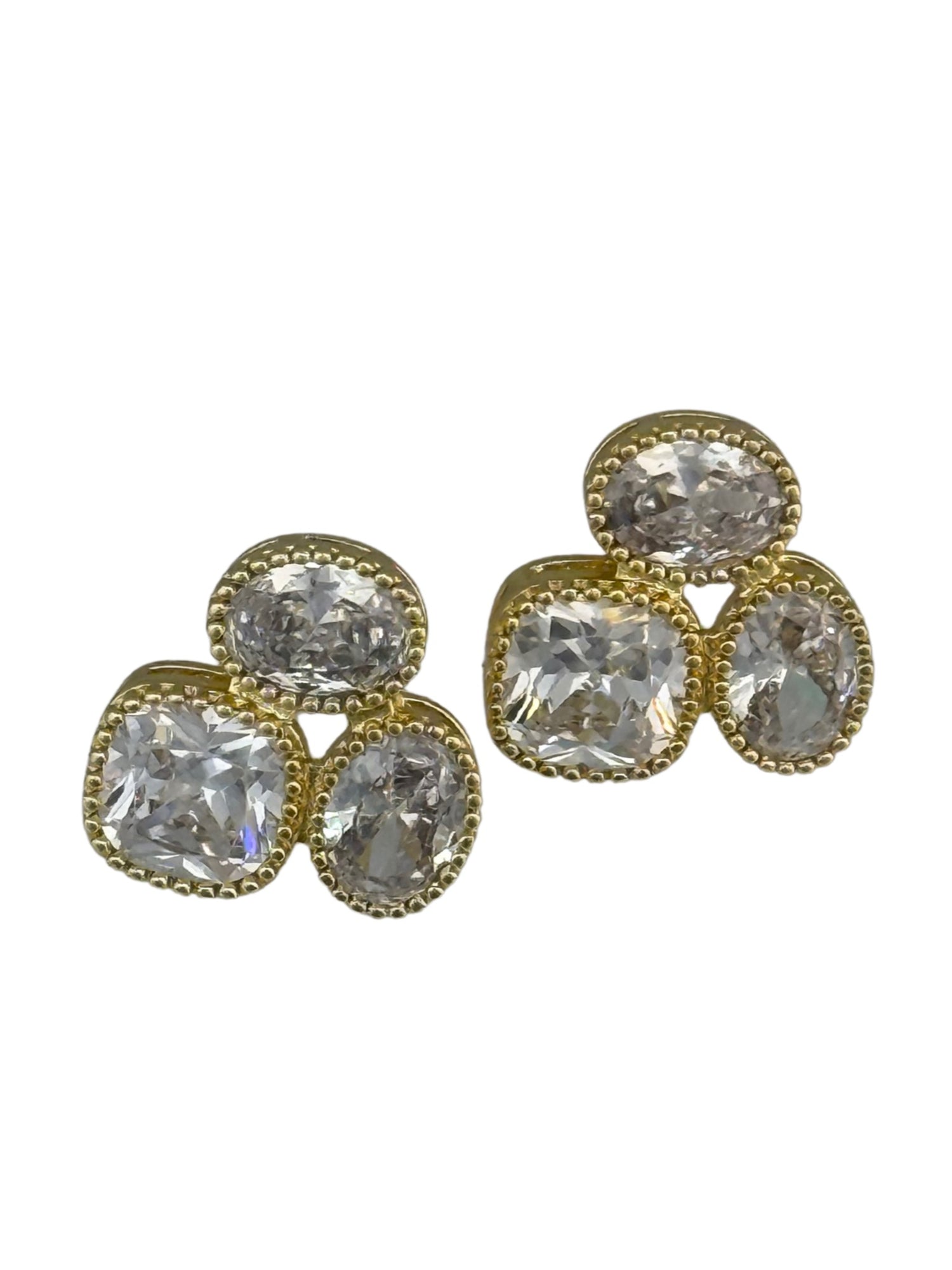 CZ Cluster Earrings