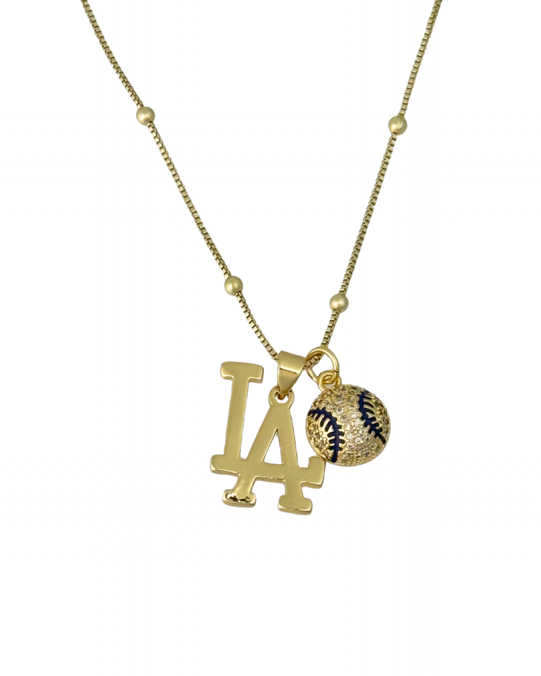 LA Baseball Necklace