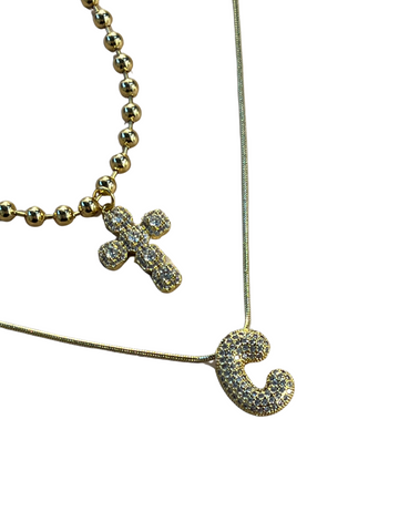 Bubble Initial Letter and Harlow Cross Bundle