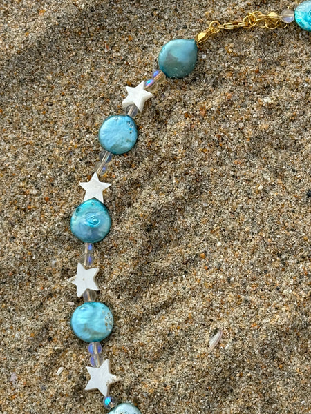 Aqua Pearl Necklace