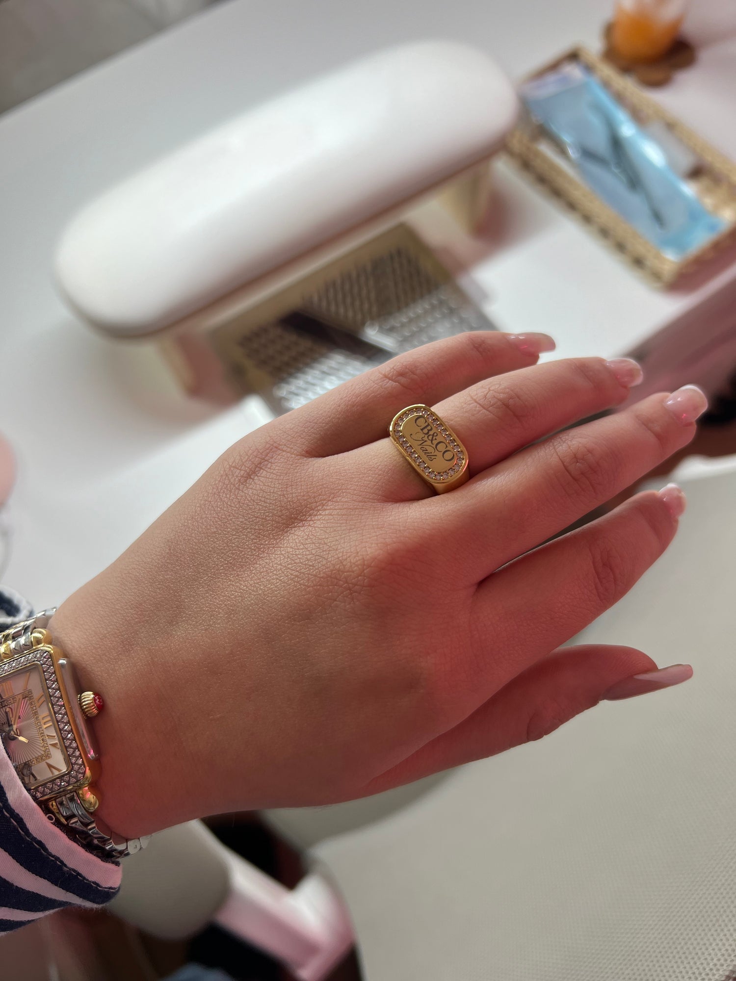 Diamond Sig Engraving Ring