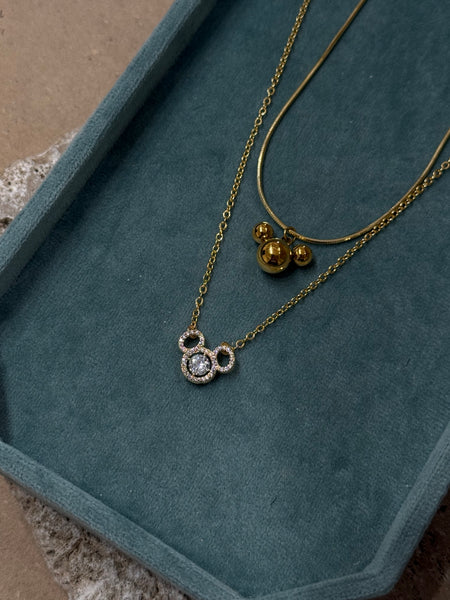 Mickey CZ Necklace