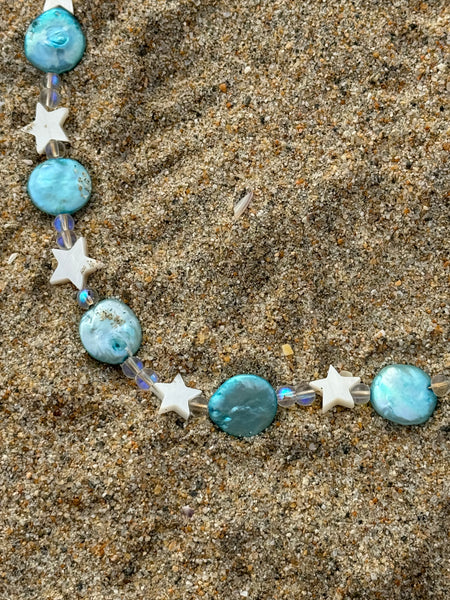 Aqua Pearl Necklace