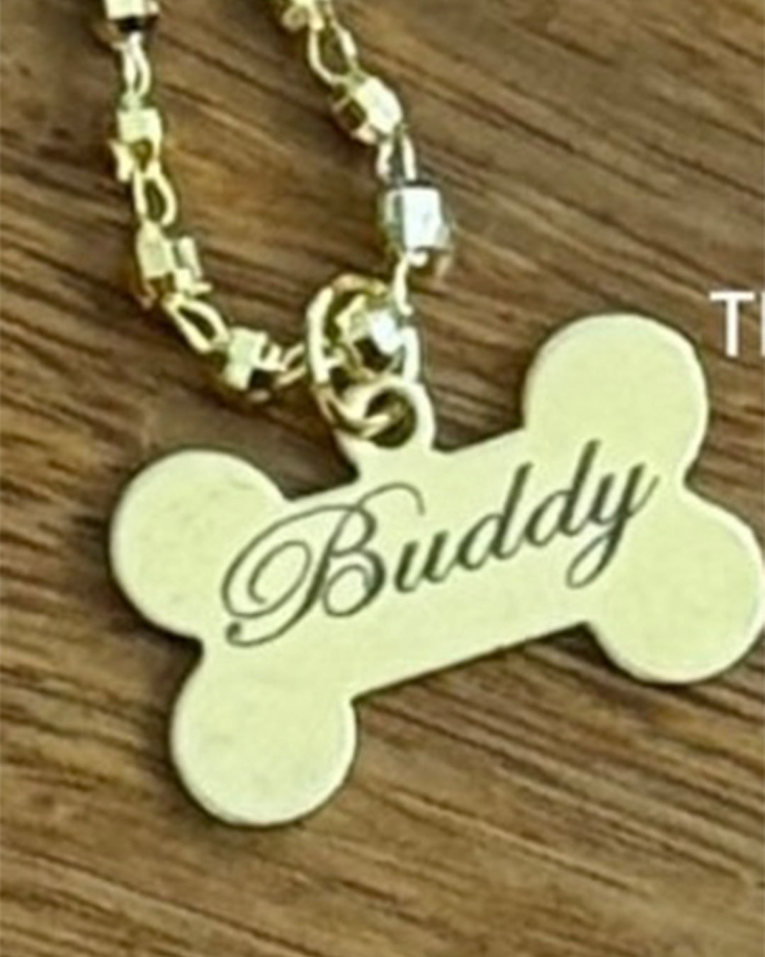 Dog Bone Engraving Necklace