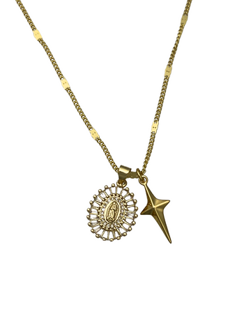 Virgin Mary Star Necklace