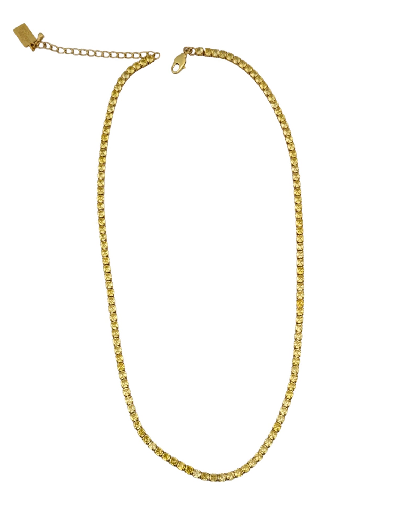 Canary Gold Yellow Tennis Necklace