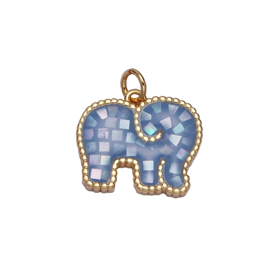 Blue Elephant Charm | Large