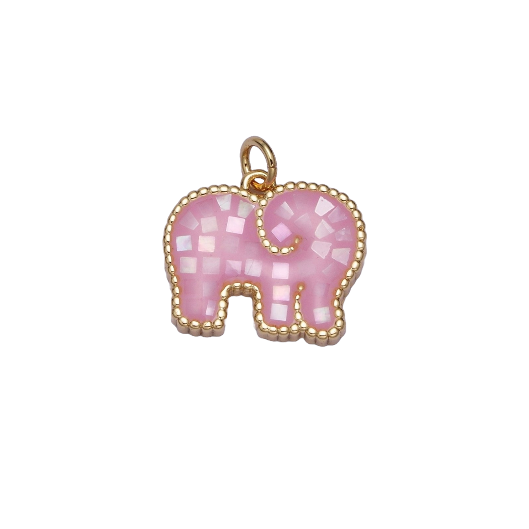 Pink Elephant Charm | Large