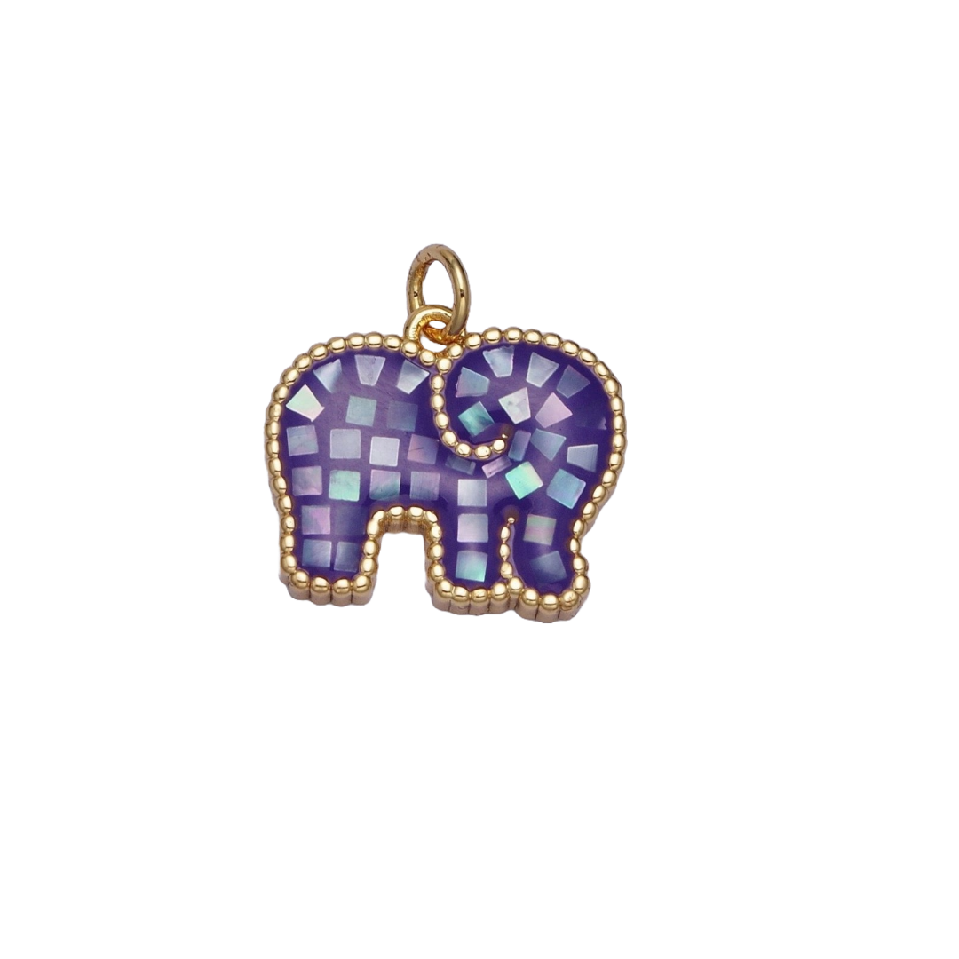 Purple Elephant Charm | Large