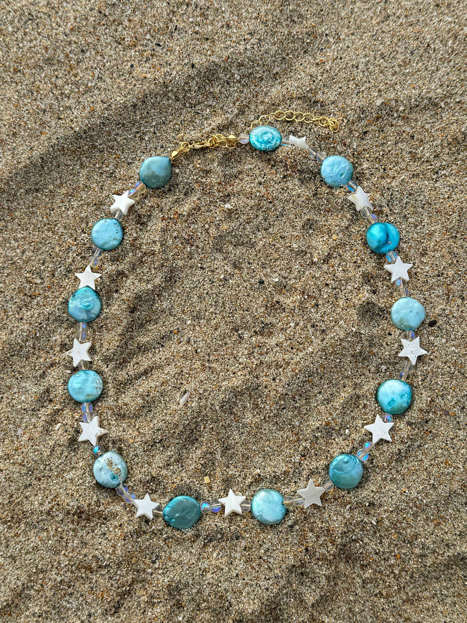 Aqua Pearl Necklace