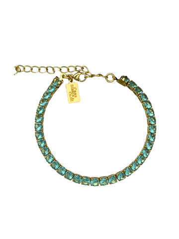 Blue Tennis Diamond Bracelet