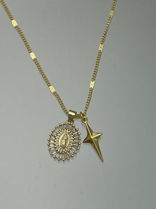 Virgin Mary Star Necklace