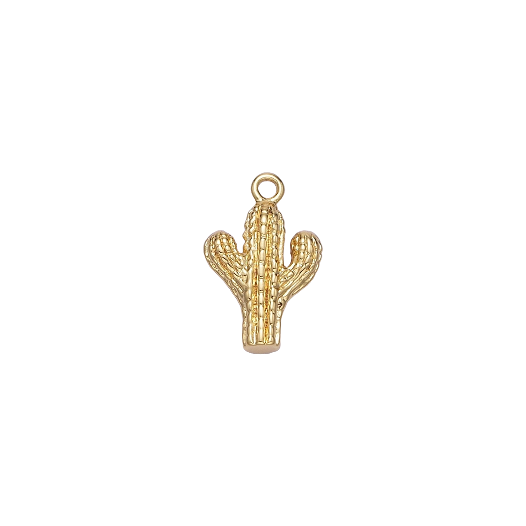 Gold Filled Cactus Charm | Small
