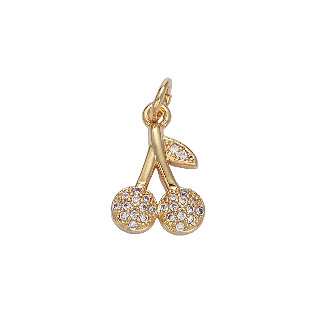 Gold Filled Cherry Charm | Medium