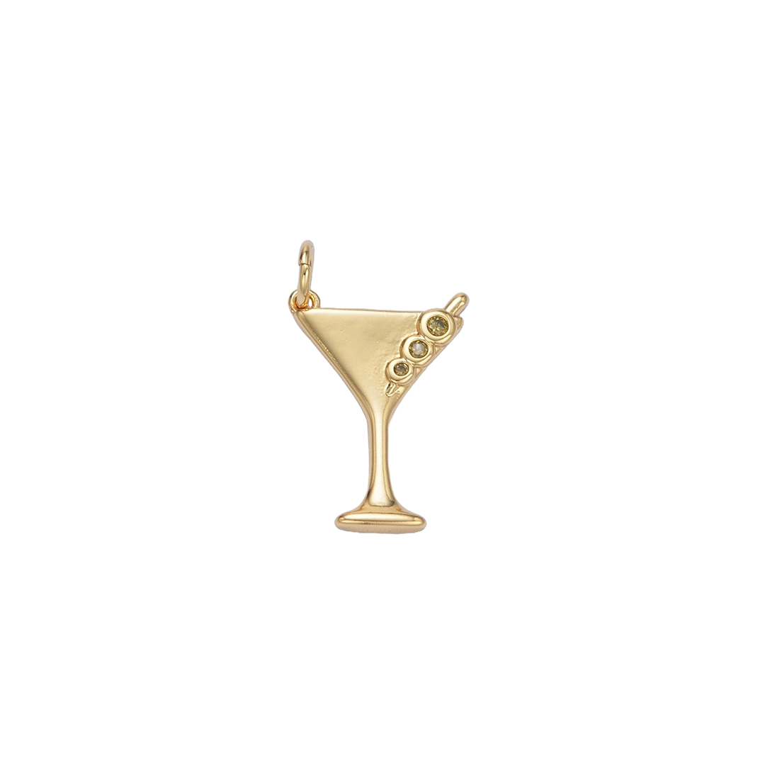 Gold Filled Martini Charm | Medium