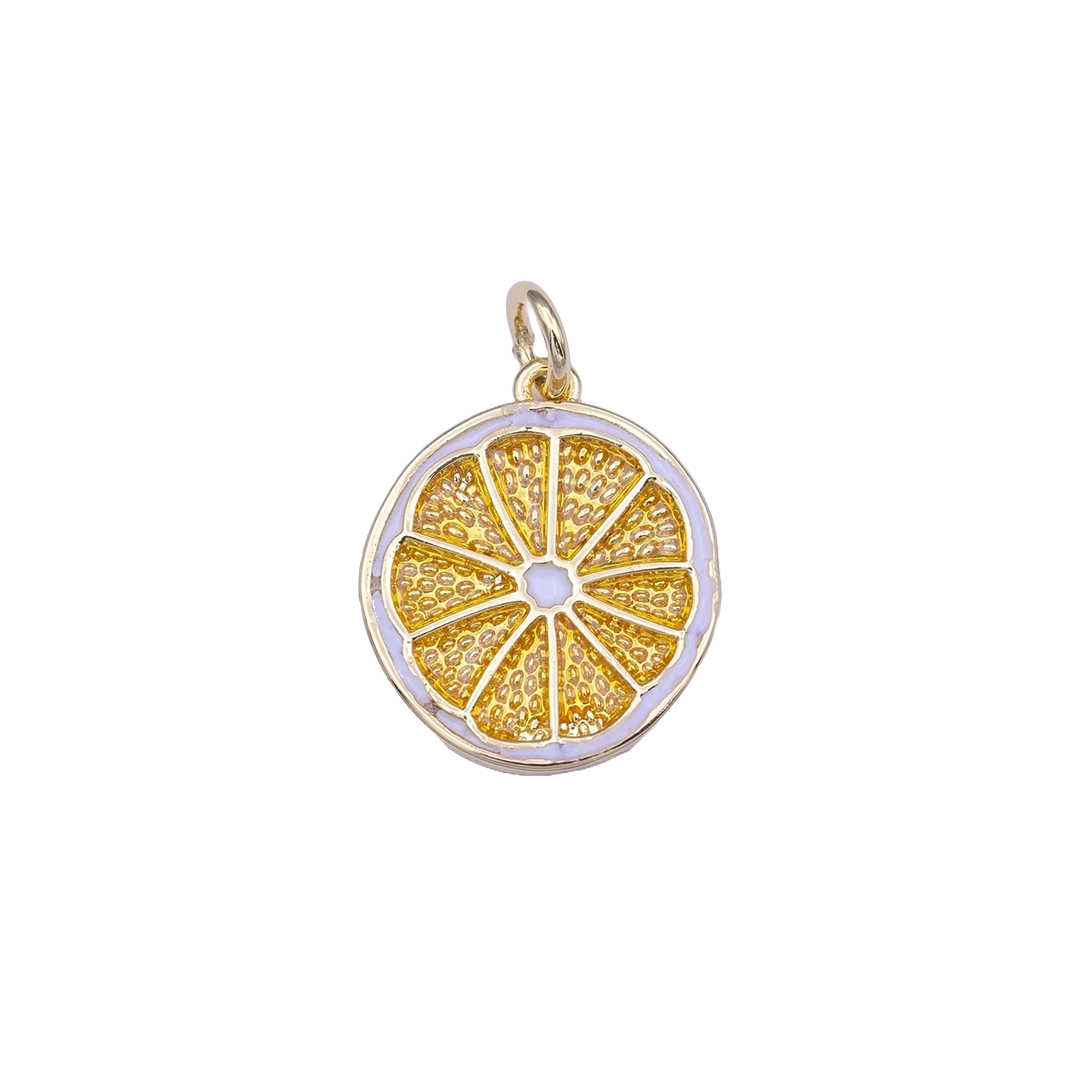 Gold Lemon Fruit Charm  | Large