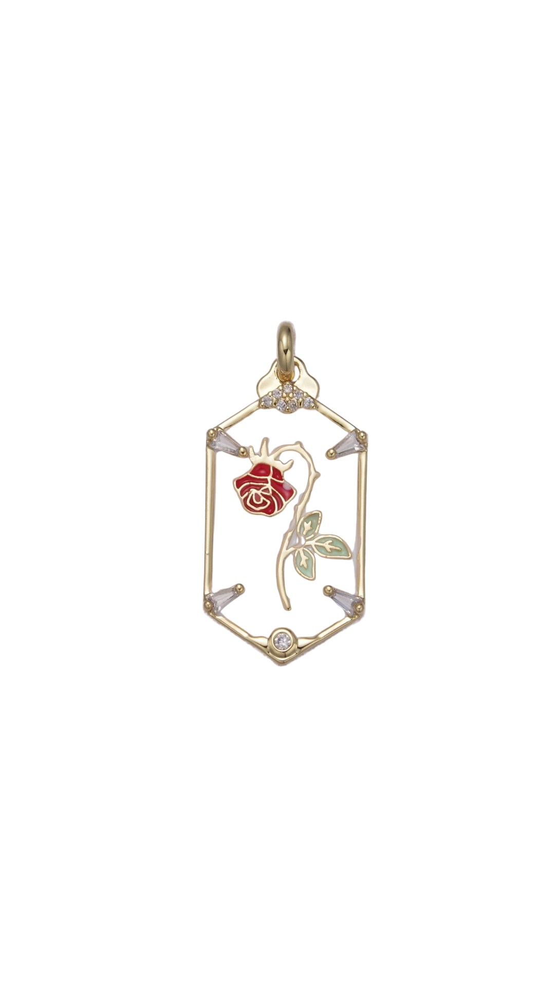 Rose CZ Pendant