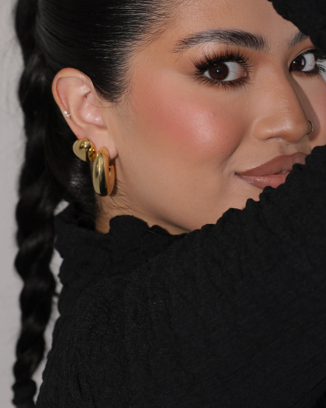 Nanis Gold Hoops Earrings