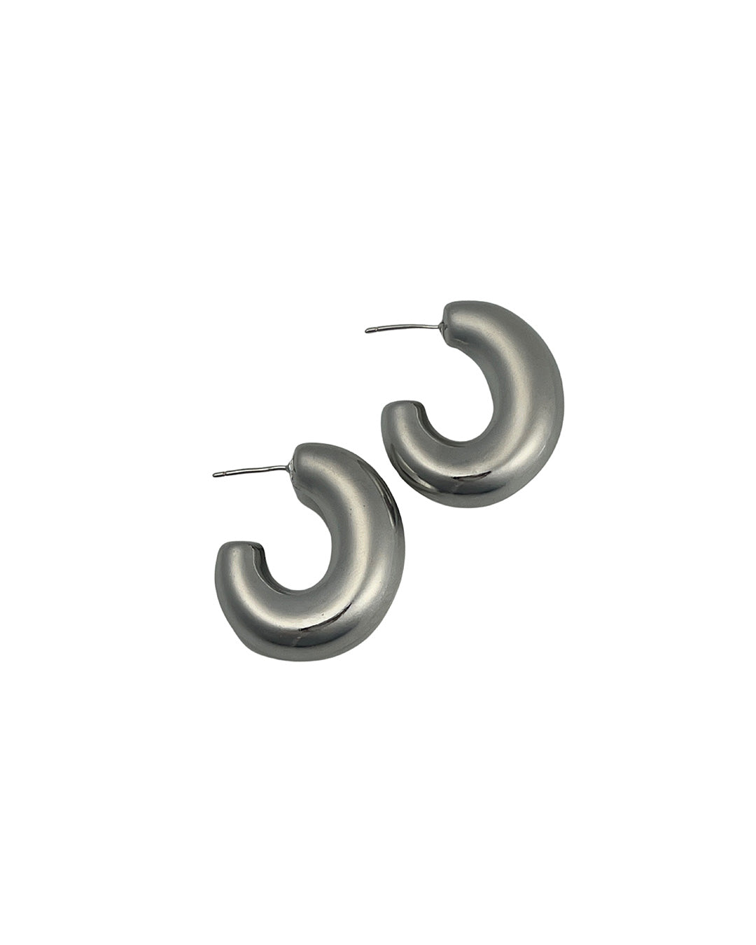 Nanis Silver Hoops Earrings