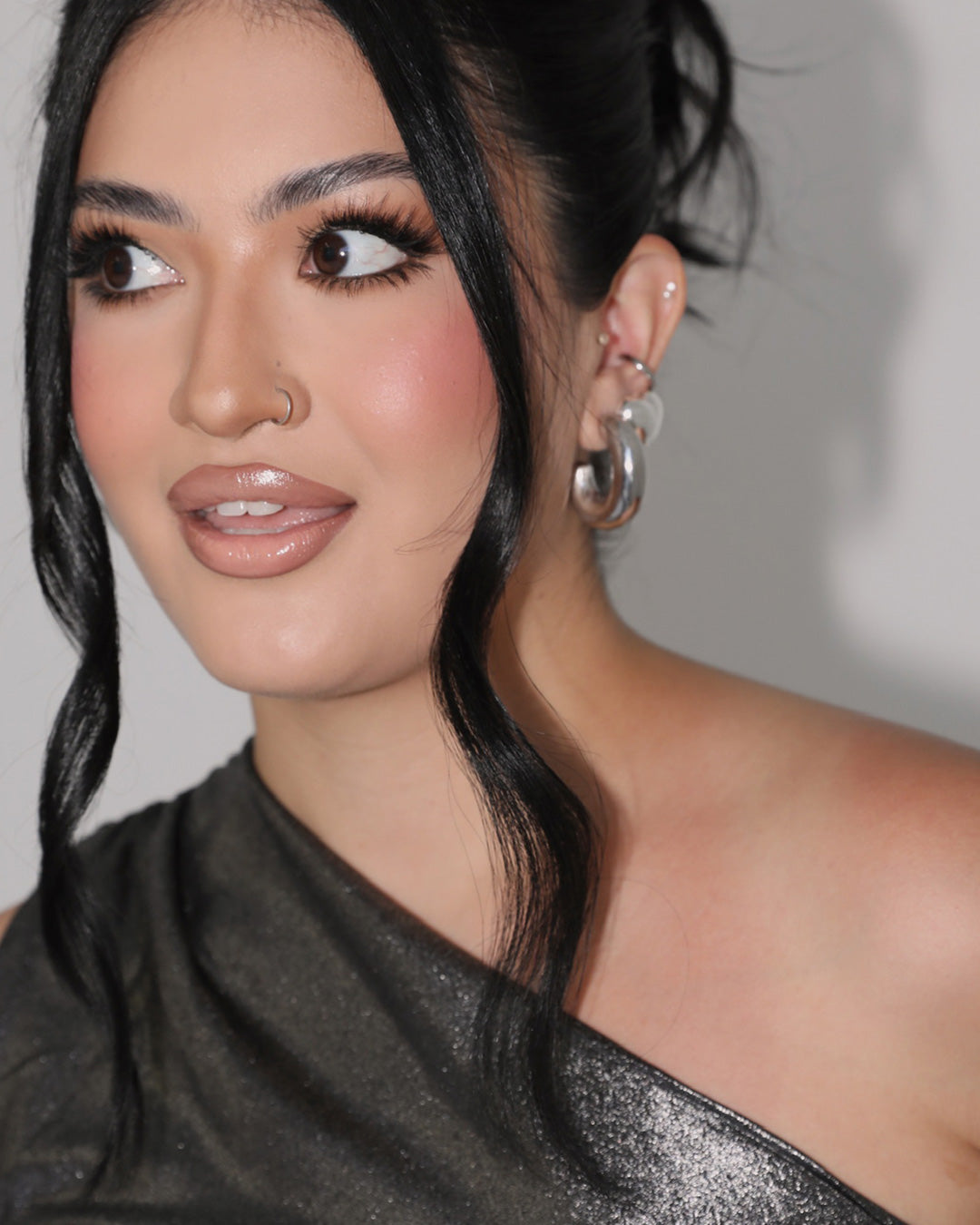Nanis Silver Hoops Earrings