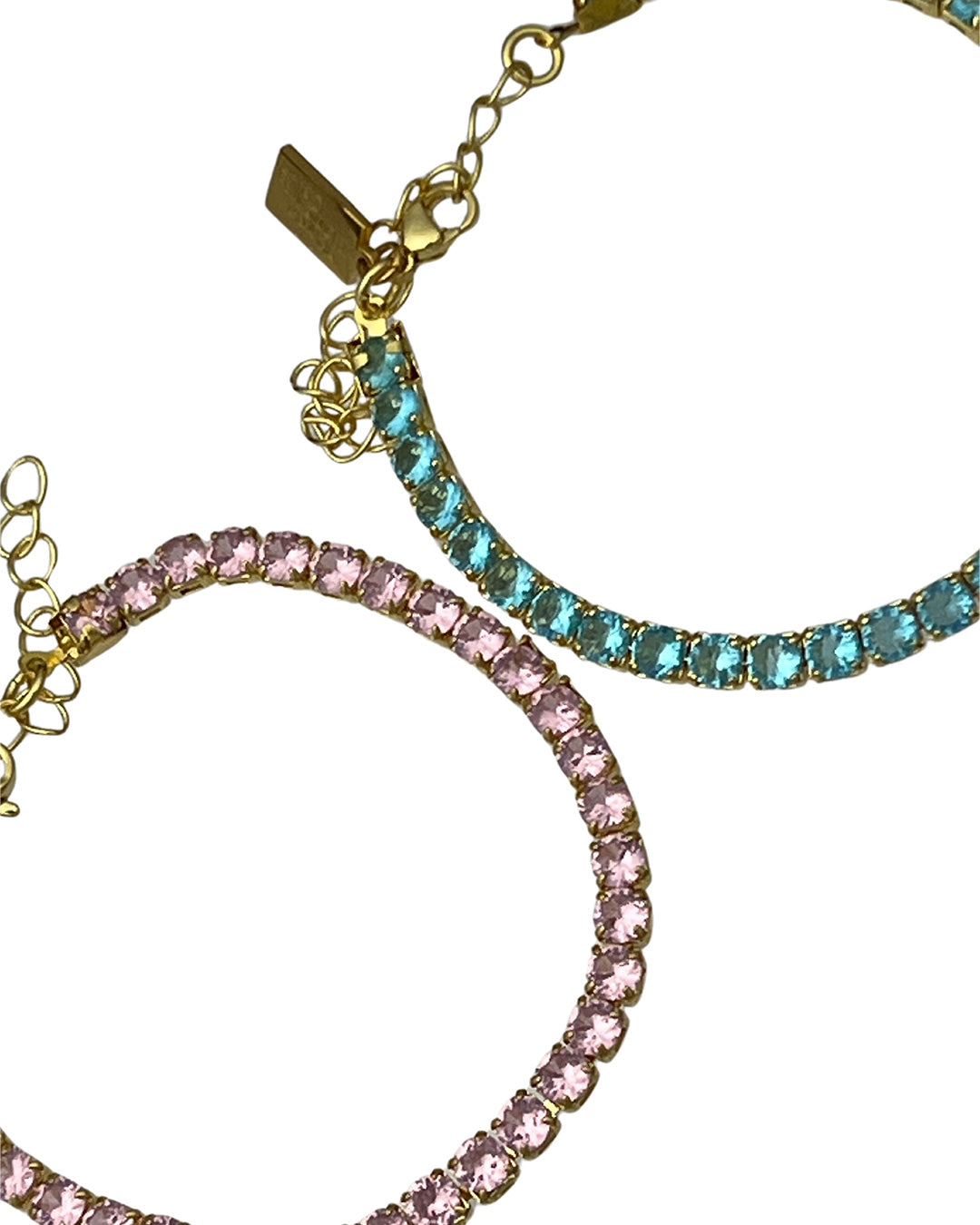 Pink Tennis Diamond Bracelet