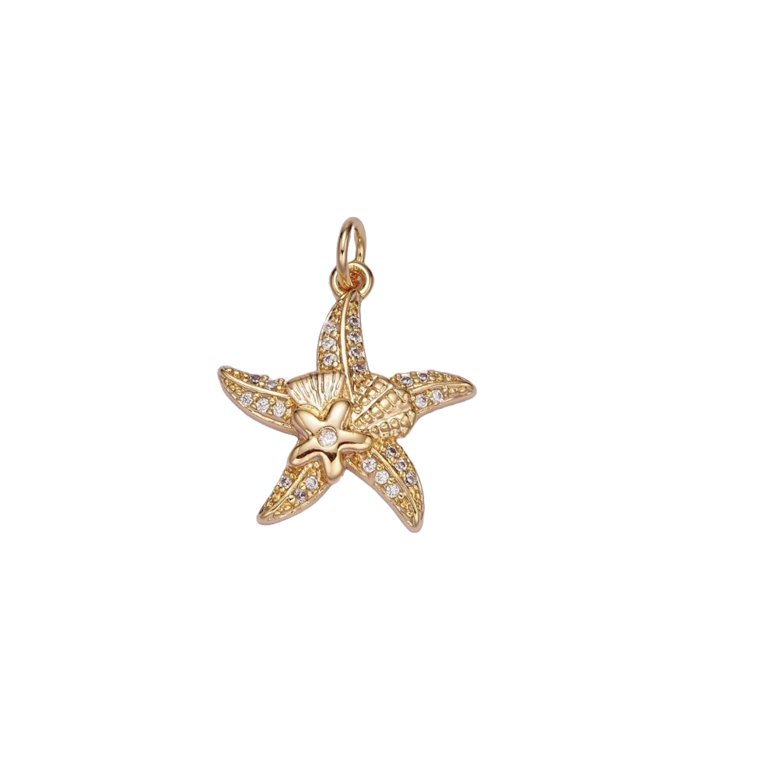 Filled Starfish Charm | Large