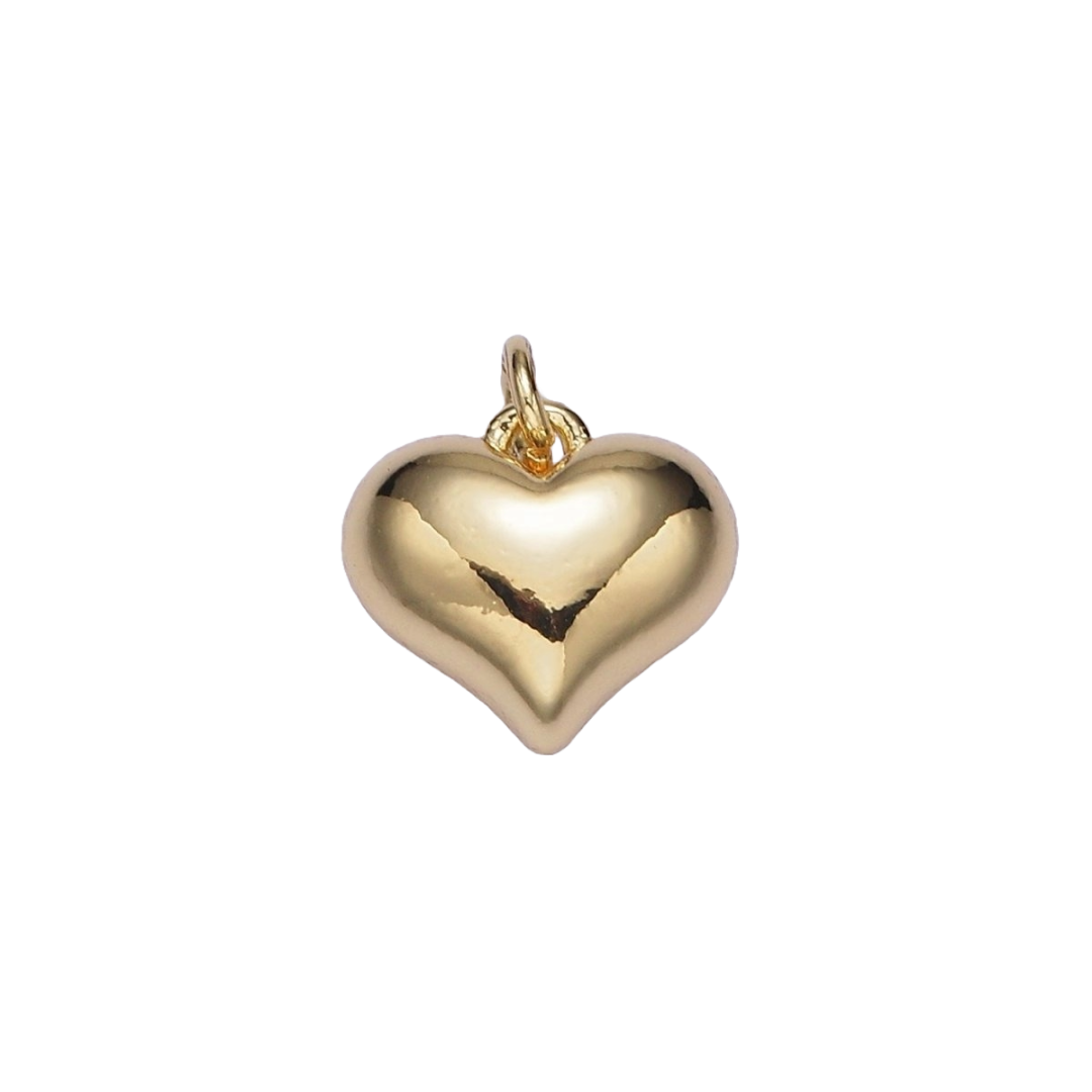 Gold Filled Charm Puffed Heart | Small