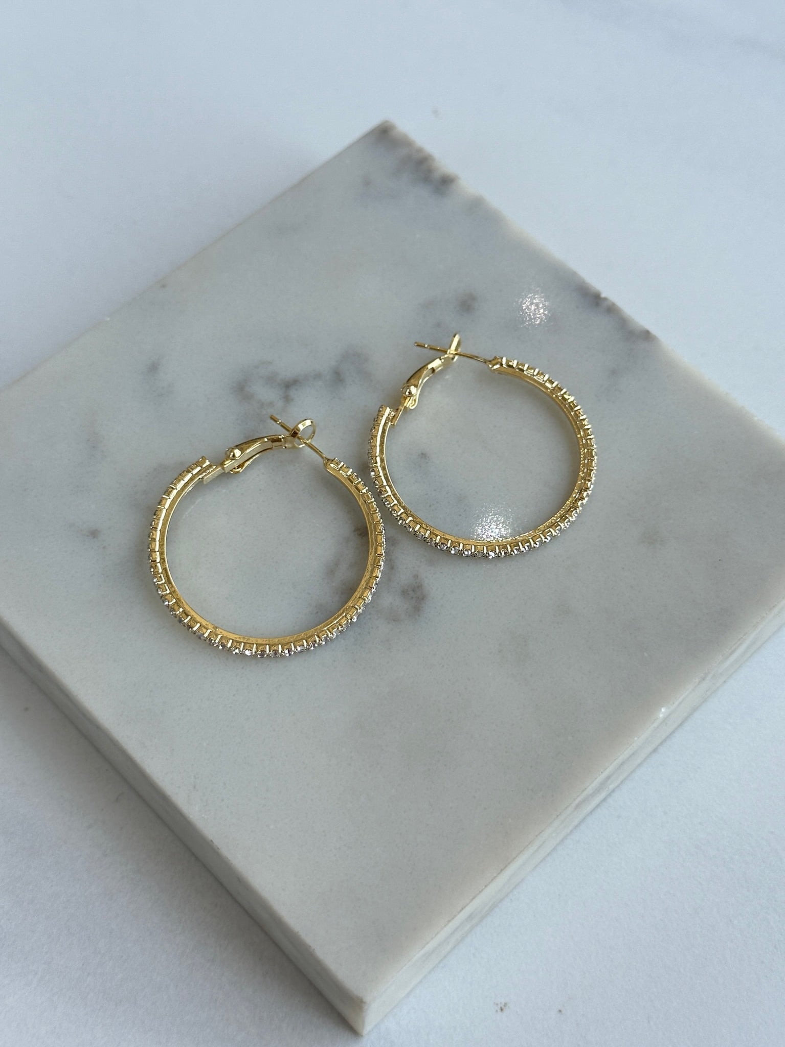 Santrope Gold Diamond Earrings