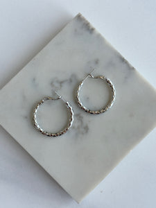 Lily Silver Hoops